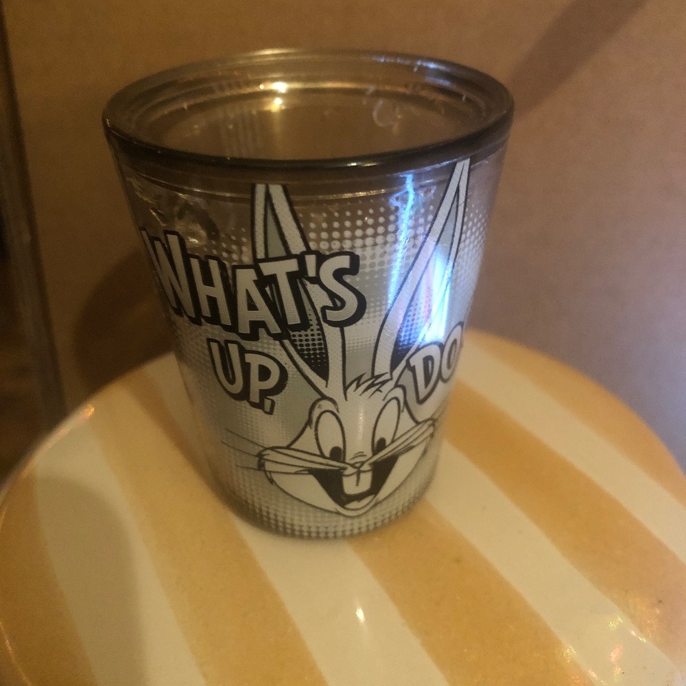 Looney tunes Bugs Bunny shot glass “What’s up Doc?”